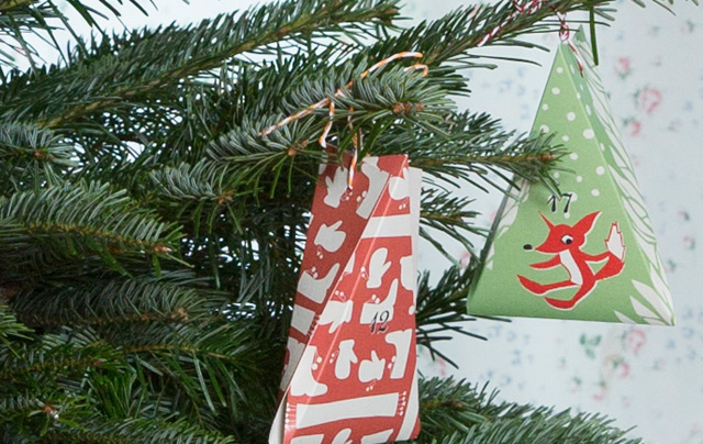 Die einzelnen Tütchen des Adventskalenders