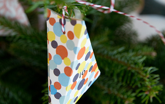 Die einzelnen Tütchen des Adventskalenders